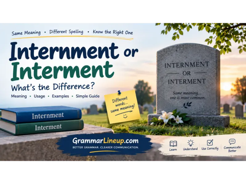 internment or interment
