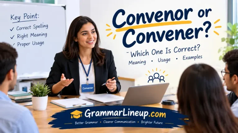 convenor or convener