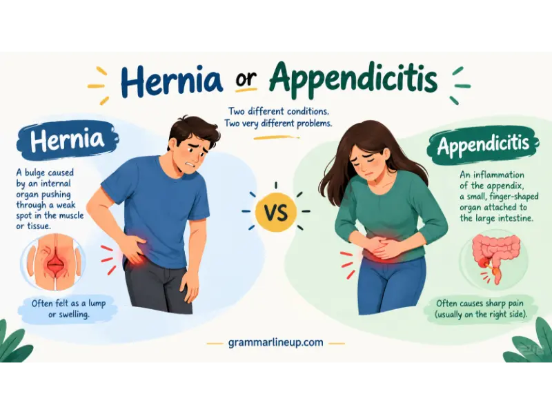 hernia or appendicitis