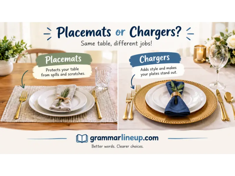 placemats or chargers