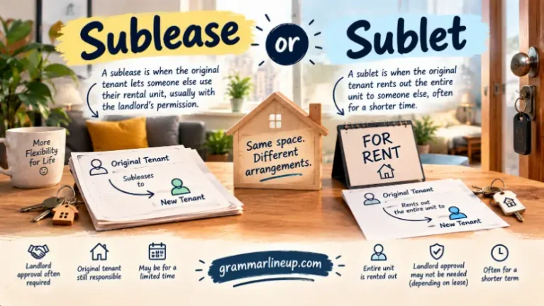 sublease or sublet